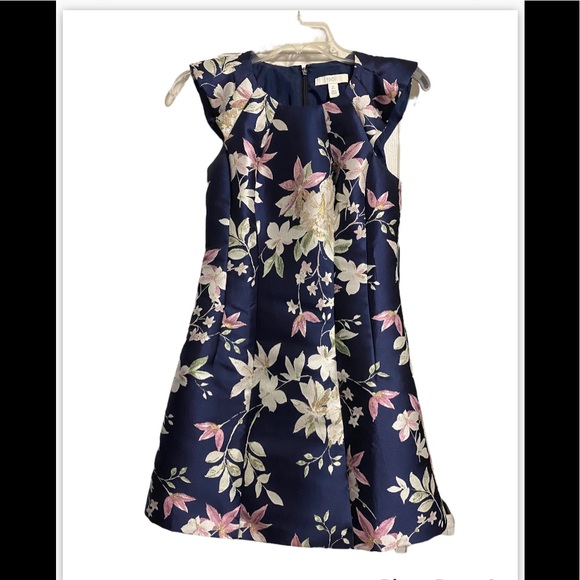 1901 Blue Floral Dress - Picture 8 of 8